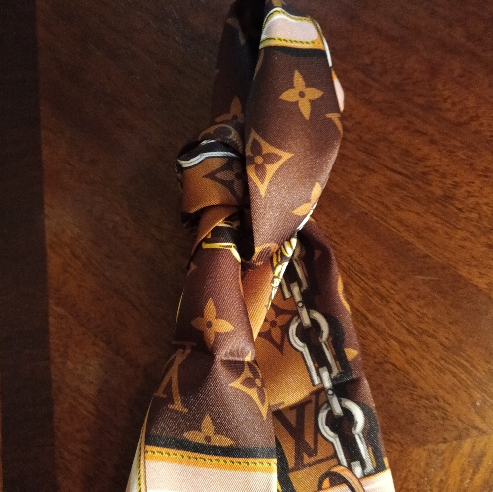 Louis Vuitton Monogram Brown and Gold Twilly - Picture 11 of 11